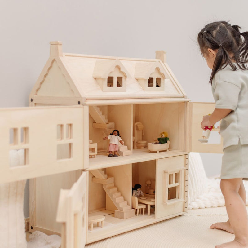 Victorian Dollhouse | 3-Story Wooden | 1:12 Scale | PlanToys