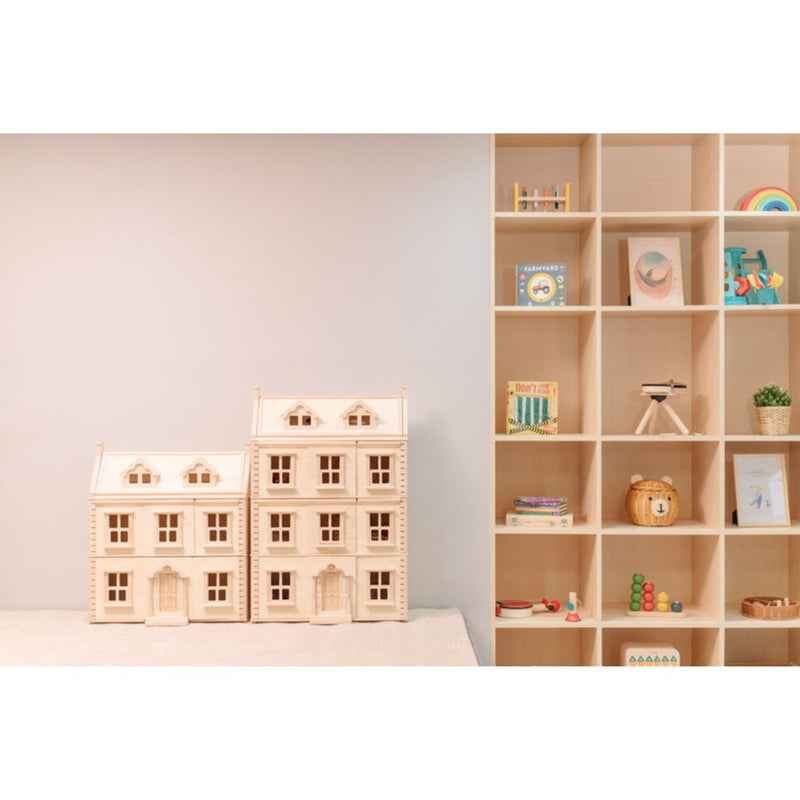 Grand Victorian Dollhouse | 4-Floor Rubberwood | 24.76" x 13.19" x 28.03"