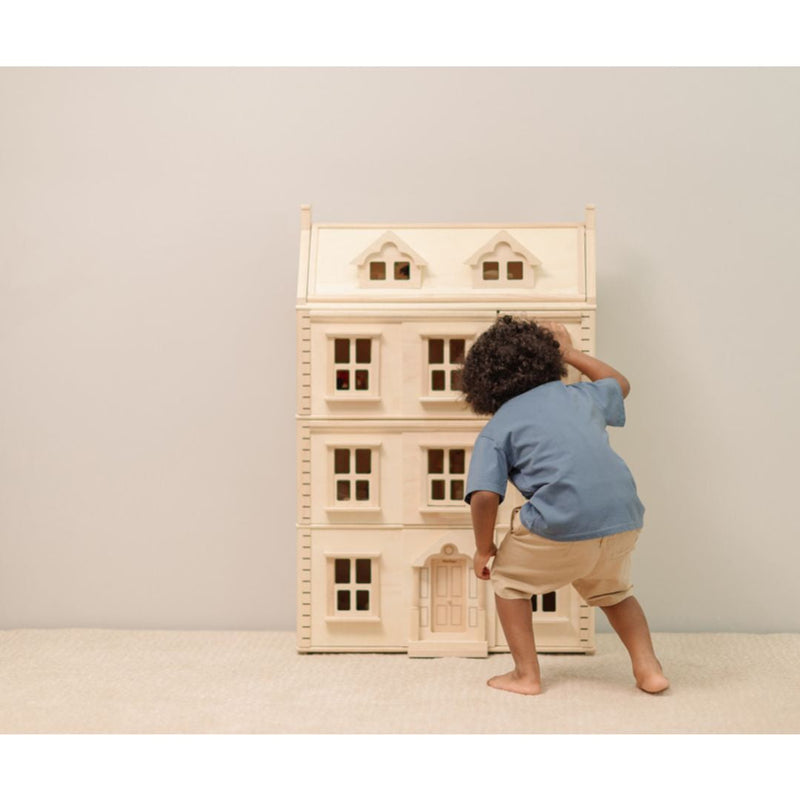 Grand Victorian Dollhouse | 4-Floor Rubberwood | 24.76" x 13.19" x 28.03"