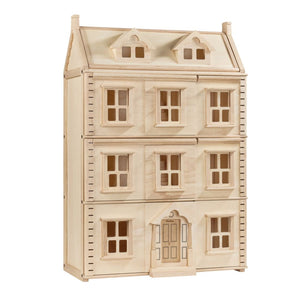 Grand Victorian Dollhouse | 4-Floor Rubberwood | 24.76" x 13.19" x 28.03"