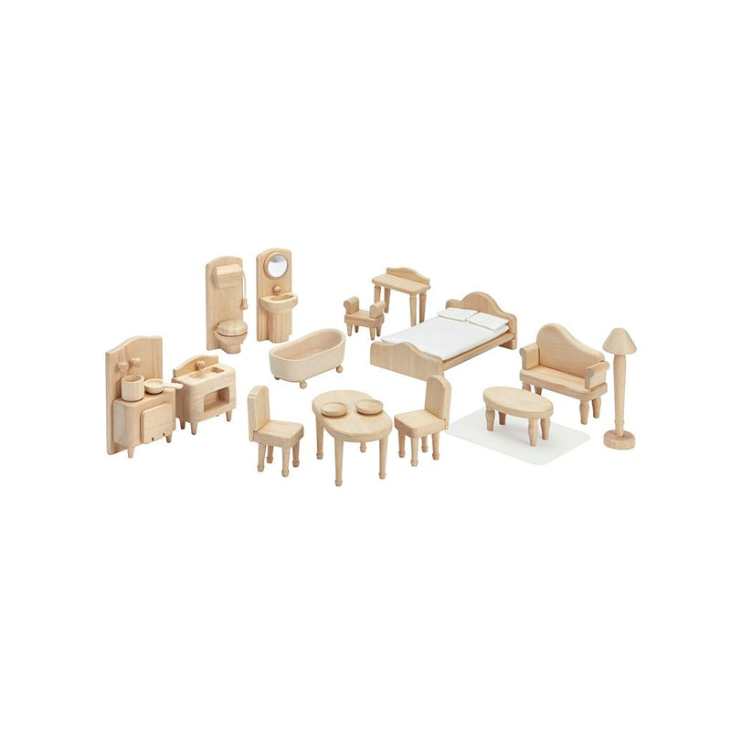 Dollhouse Furniture Set | 1:12 Scale | Living Room, Bedroom, Kitchen, Dining Room, Bathroom