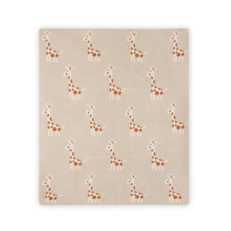Giraffe Organic Cotton Jacquard Baby Blanket | 30" x 42"