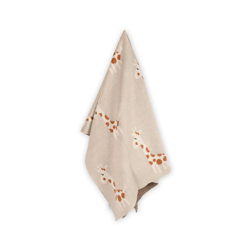 Giraffe Organic Cotton Jacquard Baby Blanket | 30" x 42"