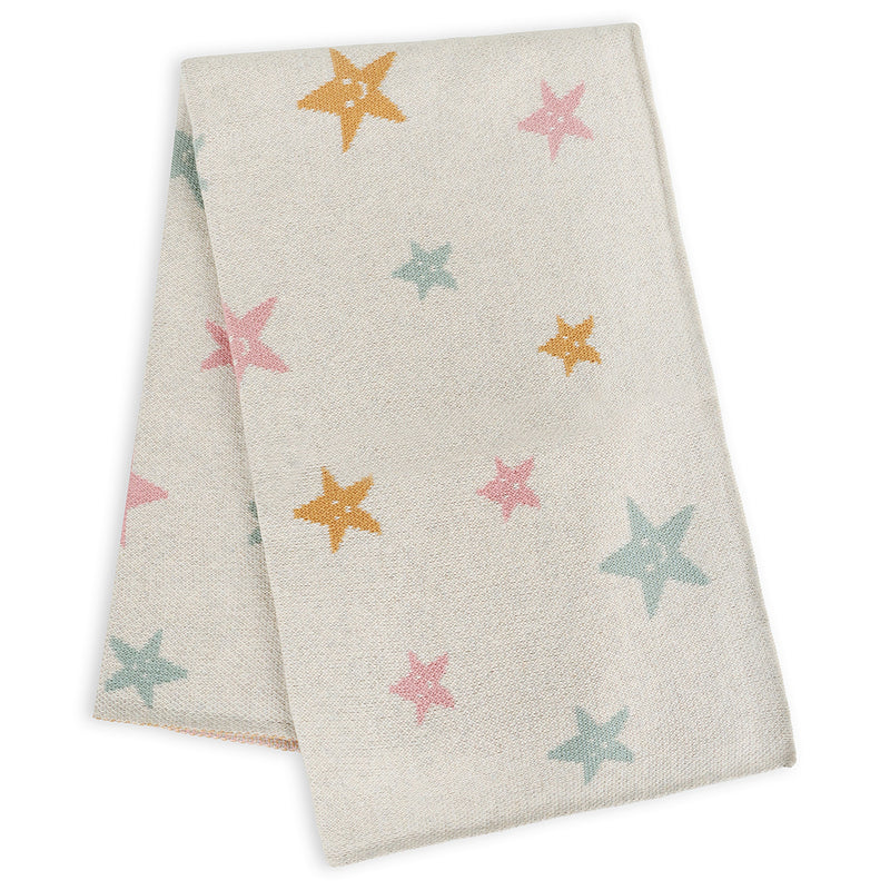 Stars Organic Cotton Jacquard Knit Baby Blanket | 30" x 42"