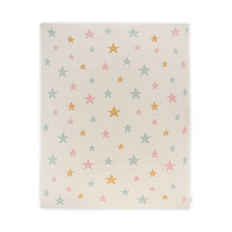 Stars Organic Cotton Jacquard Knit Baby Blanket | 30" x 42"