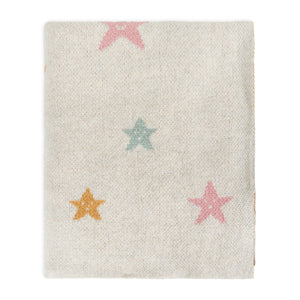 Stars Organic Cotton Jacquard Knit Baby Blanket | 30" x 42"