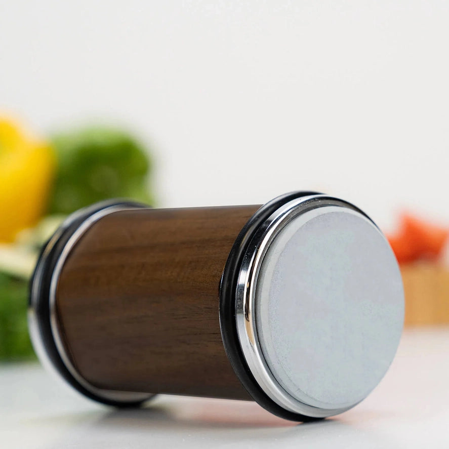 Rolling Knife Sharpener with Magnetic Base with Wooden Base