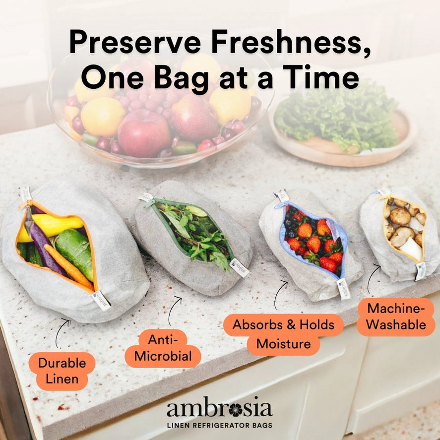 The Complete Set – Reusable Linen Produce Bags (Set of 4)