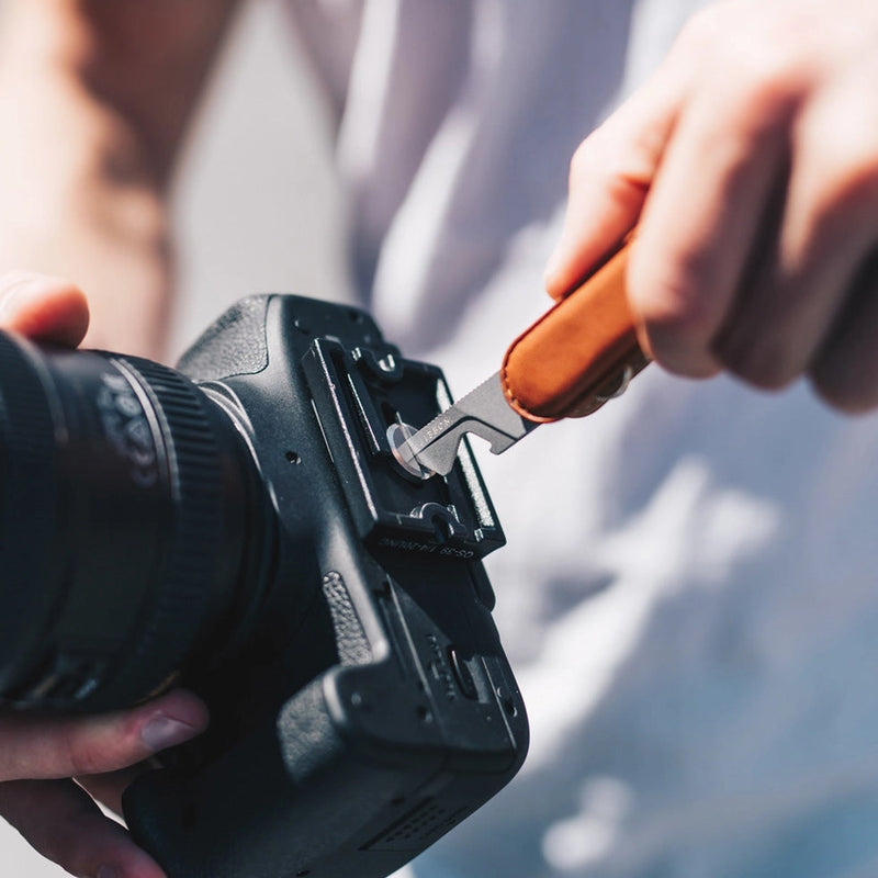 Men’s Keychain | Tan Italian Leather | Marine Grade Steel