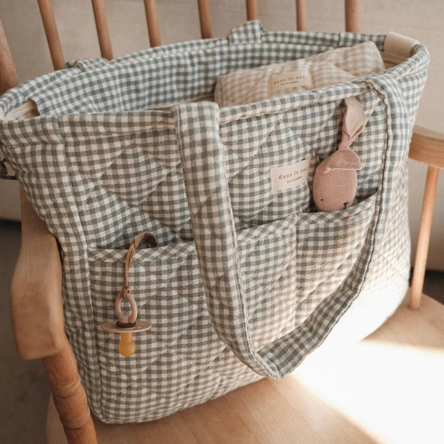 Organic Cotton Diaper Bag - Gingham Collection
