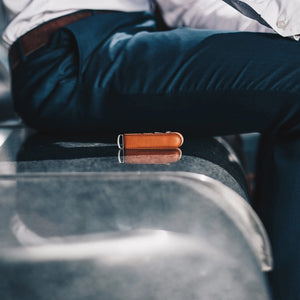 Men’s Keychain | Tan Italian Leather | Marine Grade Steel