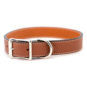 Tuscan Leather Dog Collar | 3/8" x 10" | Center Bar Buckle