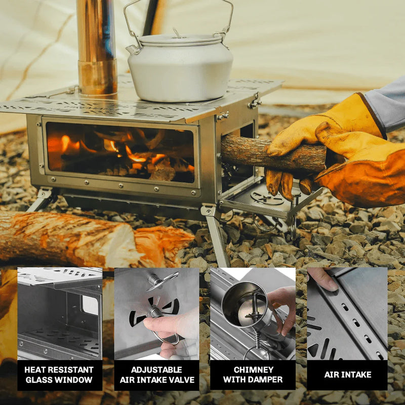 Antarcti Wood Stove | Stainless Steel | Fire Maple