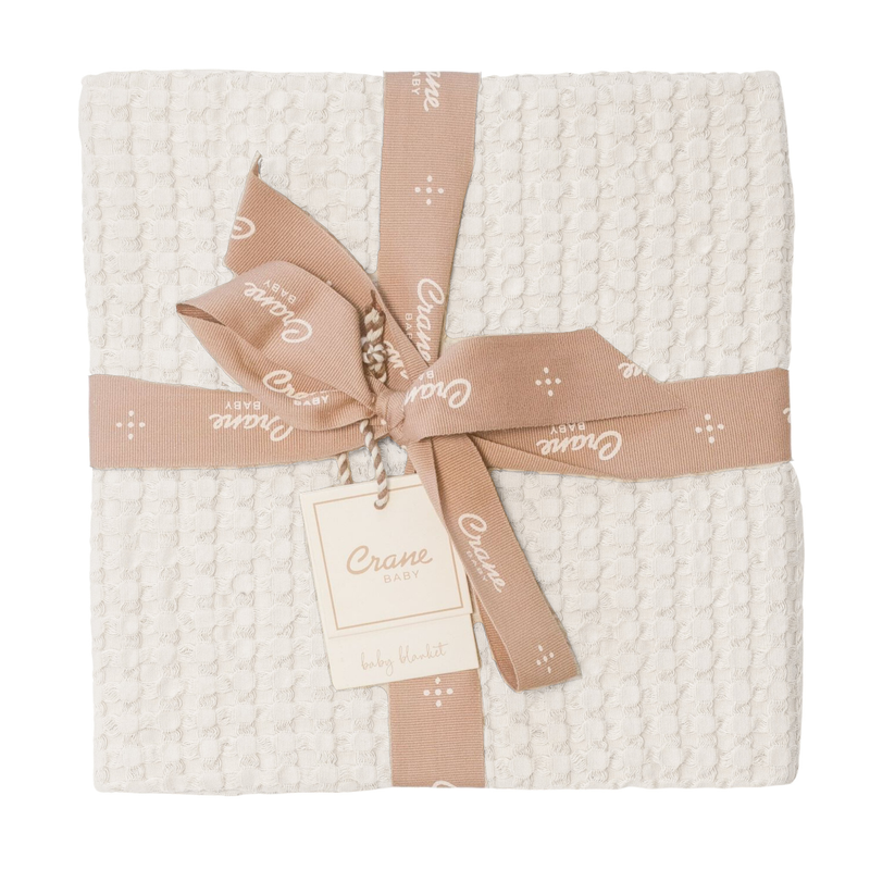Waffle Knit Baby Blanket | 36" x 36" | 100% Cotton
