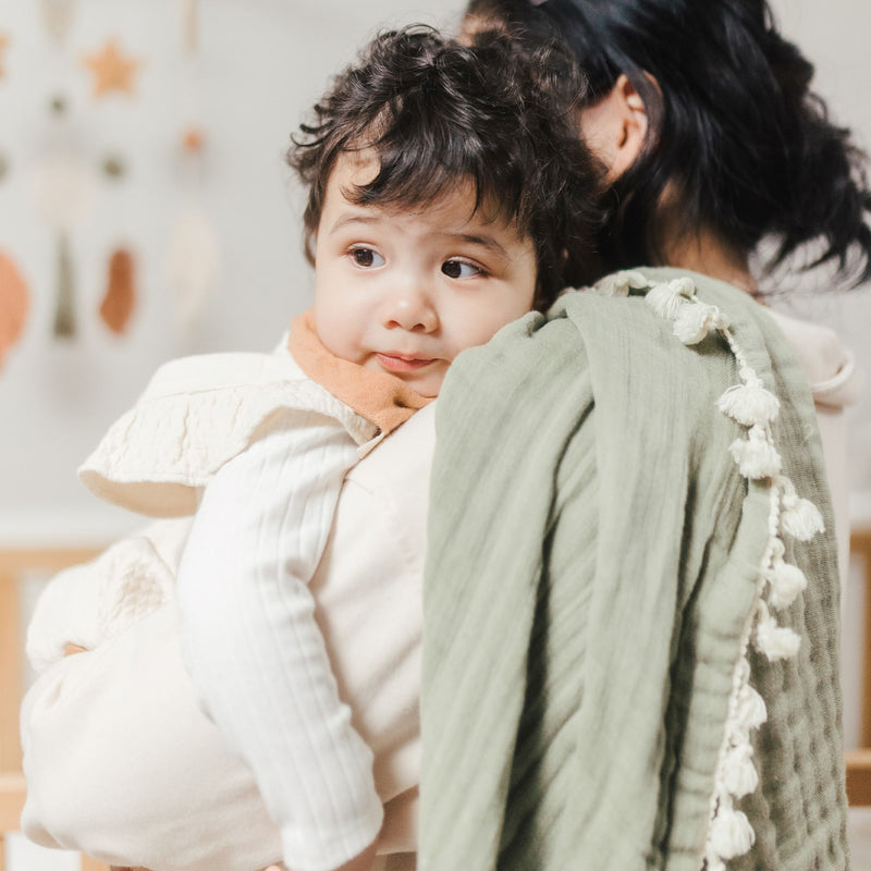 6-Layer Cotton Muslin Baby Blanket | Fern Print