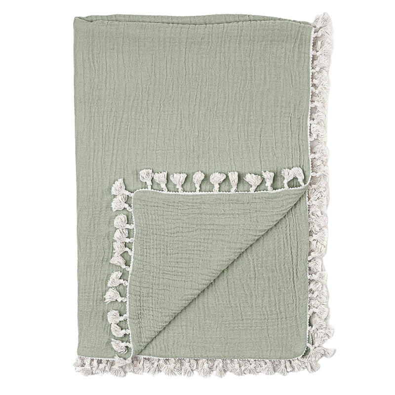 6-Layer Cotton Muslin Baby Blanket | Fern Print