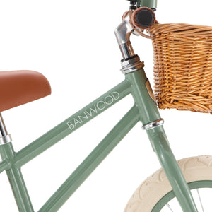 Banwood First Go Balance Bike | Cream | 12" | Adjustable 37-44cm Saddle — FOREST GREEN