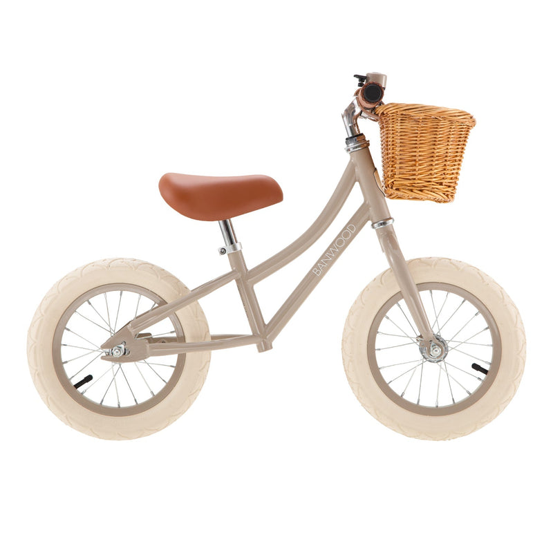 Banwood First Go Balance Bike | Cream | 12" | Adjustable 37-44cm Saddle — BEIGE