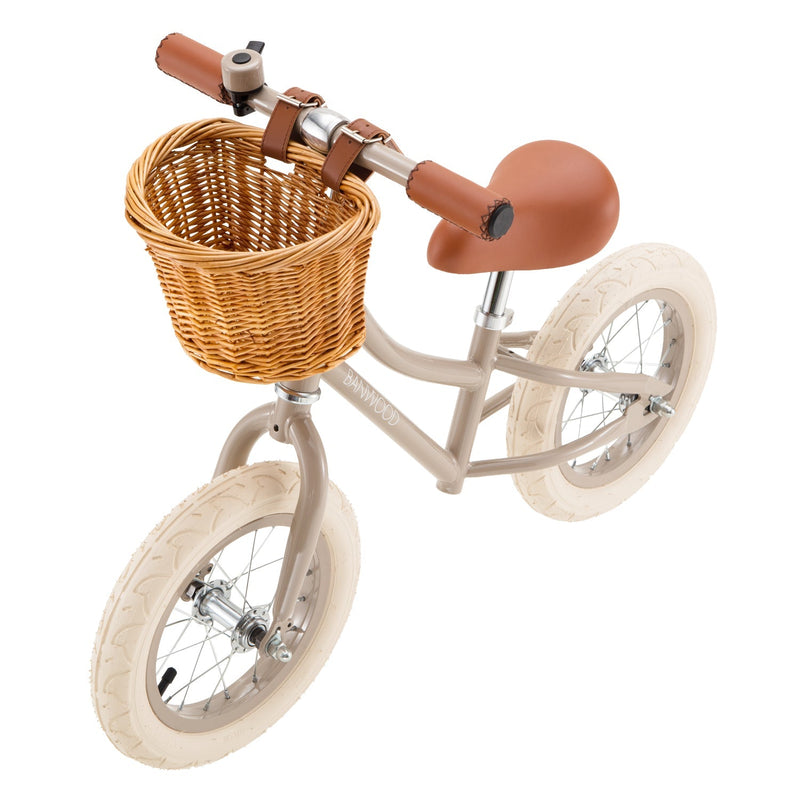 Banwood First Go Balance Bike | Cream | 12" | Adjustable 37-44cm Saddle — BEIGE