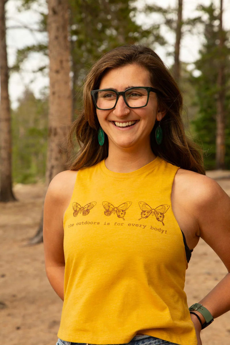 Every Body Cropped Tank | Hand Screen-Printed