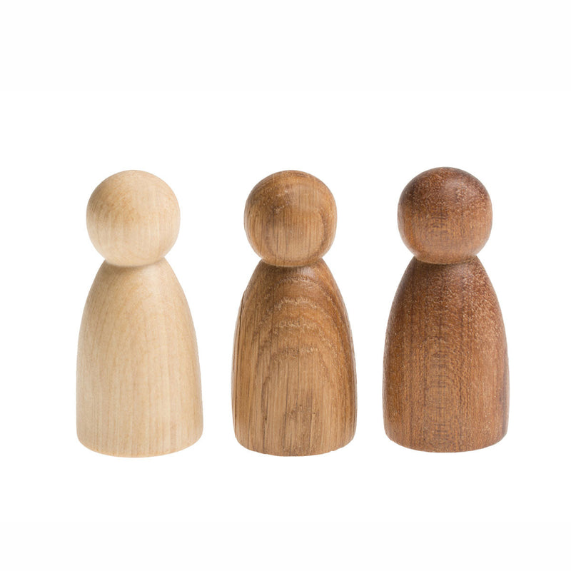 3 Nins 3 Woods | Wooden Peg Dolls