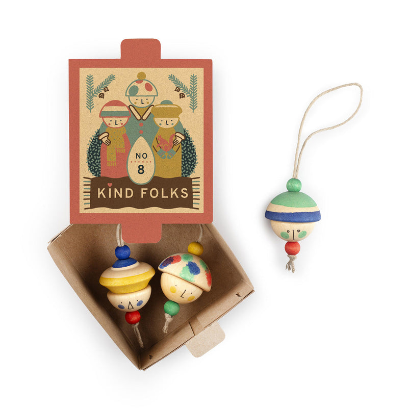 Grapat Ornament Set Nr 8 Kind Folks | Wooden Figures