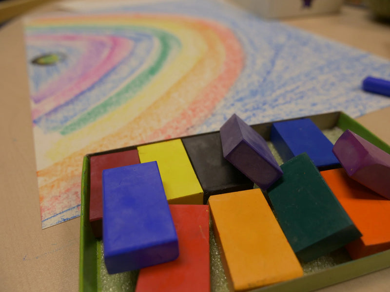 Filana Organic Beeswax Block Crayons | 12 Classic Colors | Made with 20%+ Certified Organic Beeswax