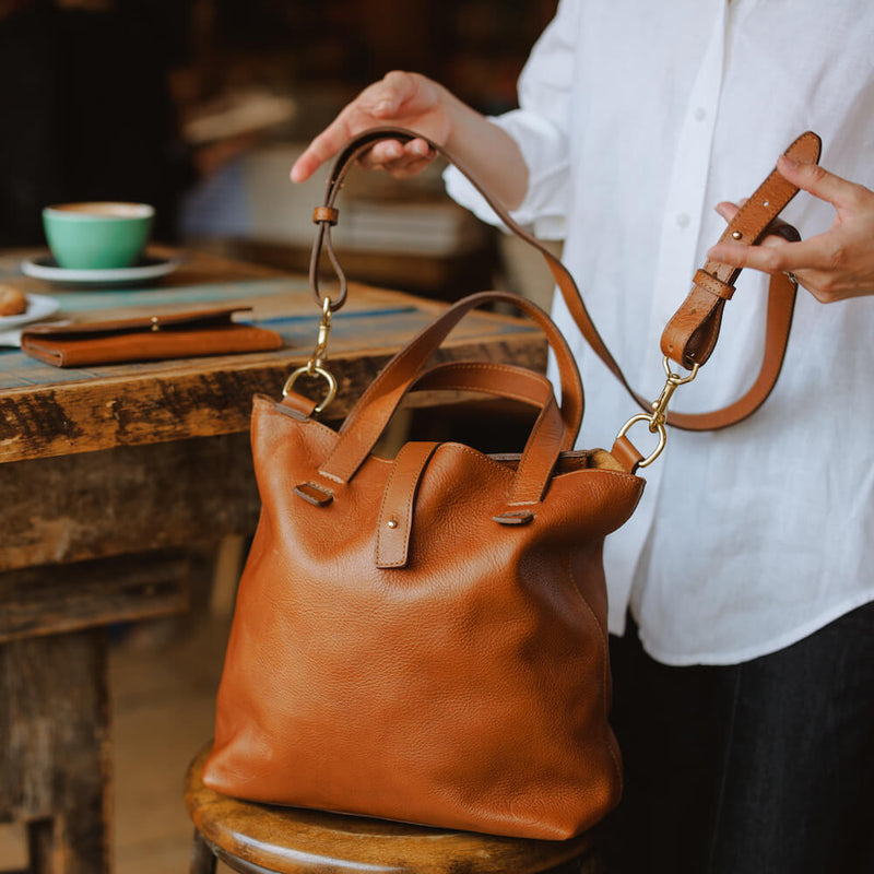Craft & Forge Leather Tote | Full-Grain Steerhide | Mission Mercantile