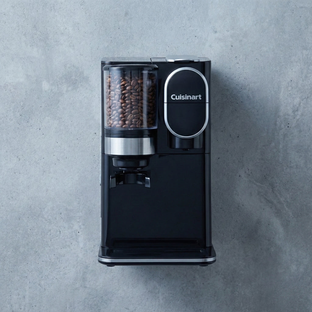 Cuisinart Grind & Brew Classic Black Single Serve Coffee Maker with Built-In Grinder