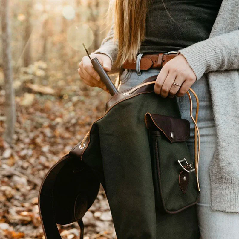 Waxed Canvas Rucksack | Leather Straps | Duluth Pack