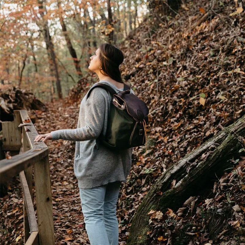 Waxed Canvas Rucksack | Leather Straps | Duluth Pack