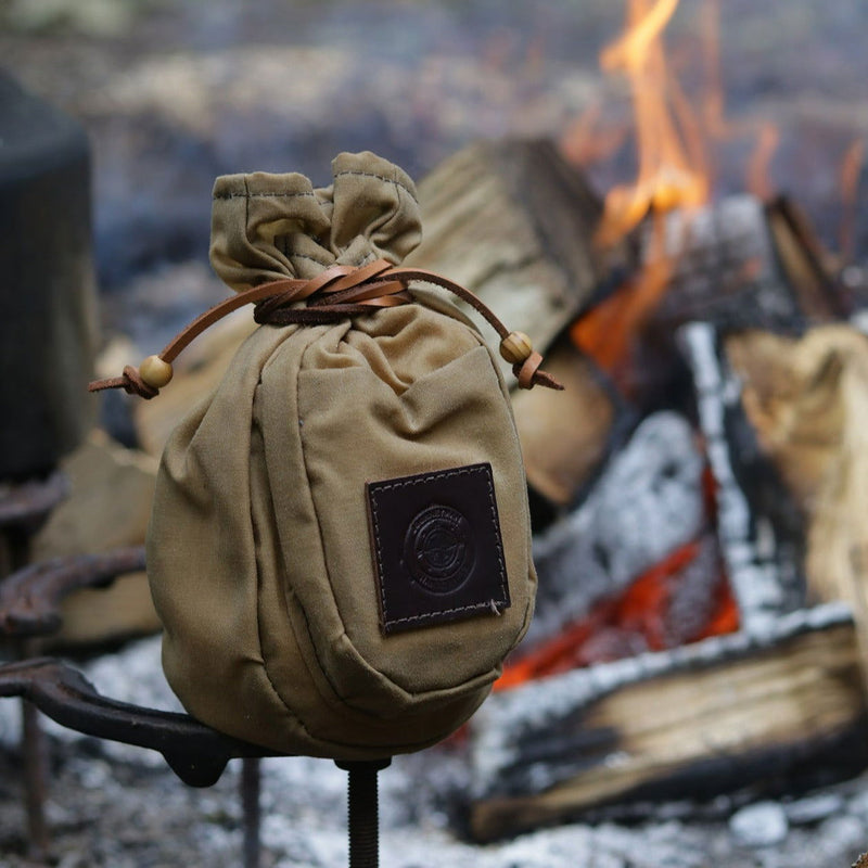 Wax Canvas Coffee Pouch Double