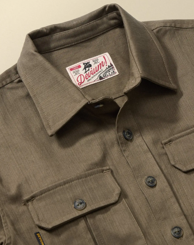 Slub Twill Overshirt | 12oz Cotton | Double Chest Pockets