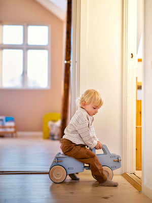 Ride-On Dump Truck | Solid Birch Plywood | Light Grey