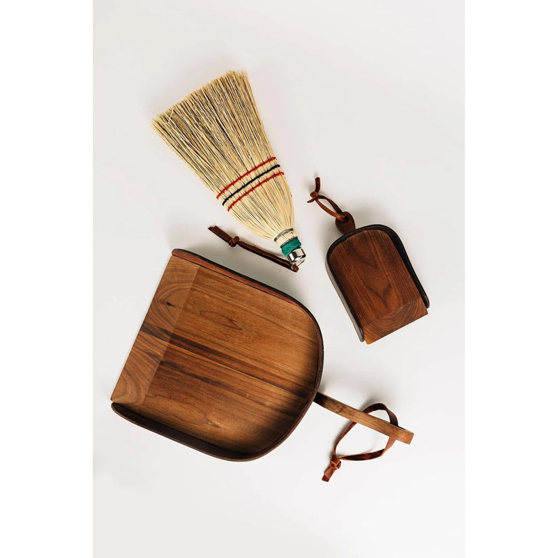 Handmade Walnut Dustpan | Leather Loop | Amish Crafted