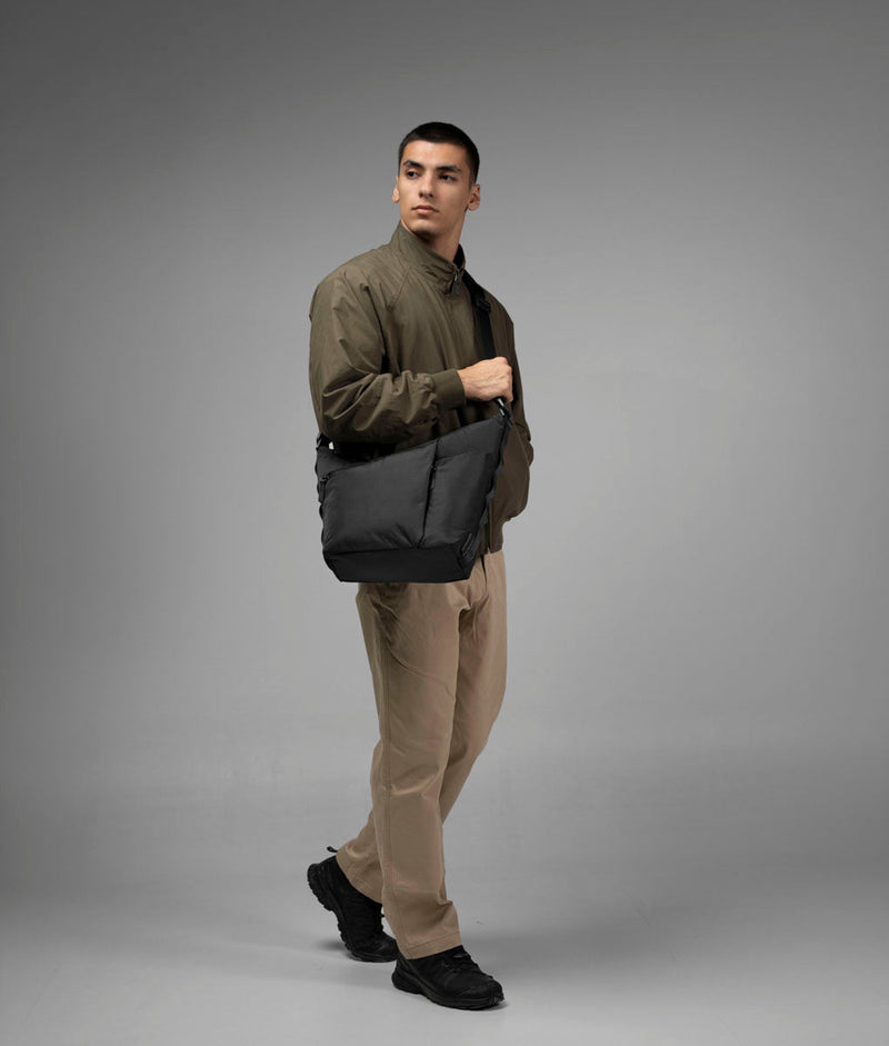 Flow Satchel | 10L Curved Crossbody | Padded Laptop Sleeve | Recycled Ripstop