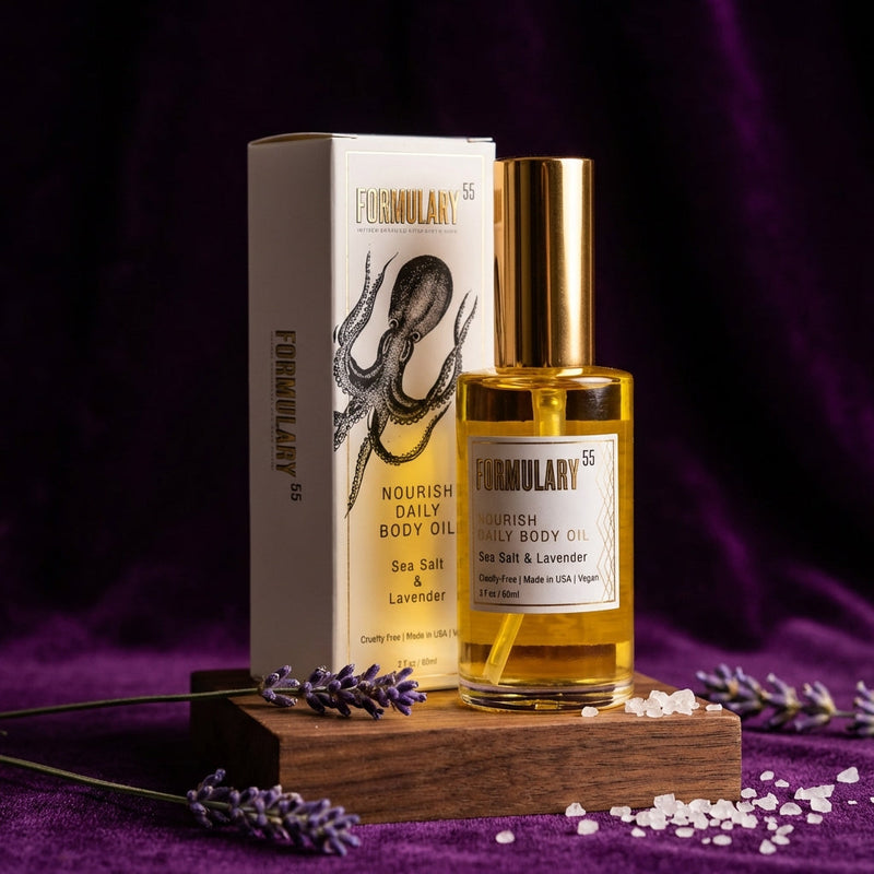 Sea Salt & Lavender Nourish Daily Body Oil | Rosehip & Vitamin E | Fast-Absorbing