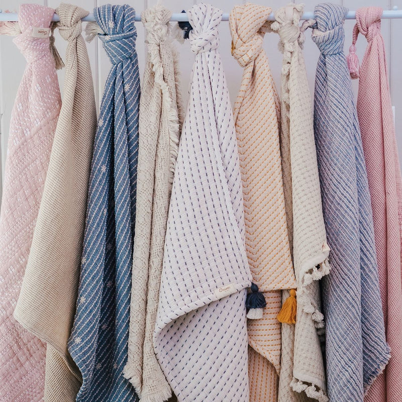 Waffle Knit Baby Blanket | 36" x 36" | 100% Cotton
