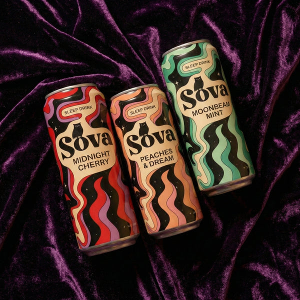 Sova Dream Team variety pack — Peaches and Dream, Midnight Cherry, Moonbeam Mint