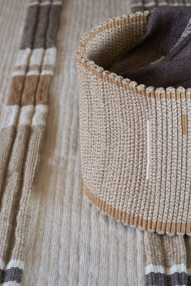 Handloom Basket | Vertical Natural | Ø1'2" x 10"