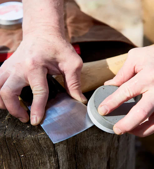 Dual-Grit Axe Honing Puck | 240/400