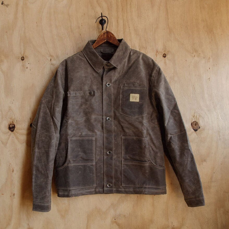 4-Season Cabin Jacket in Oak | 12oz Waxed Canvas | Sierra Flannel Lined | Bradley Mountain
