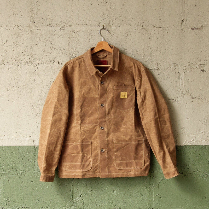 Edison Chore Coat | 11 oz Waxed Duck Canvas | Brush Brown