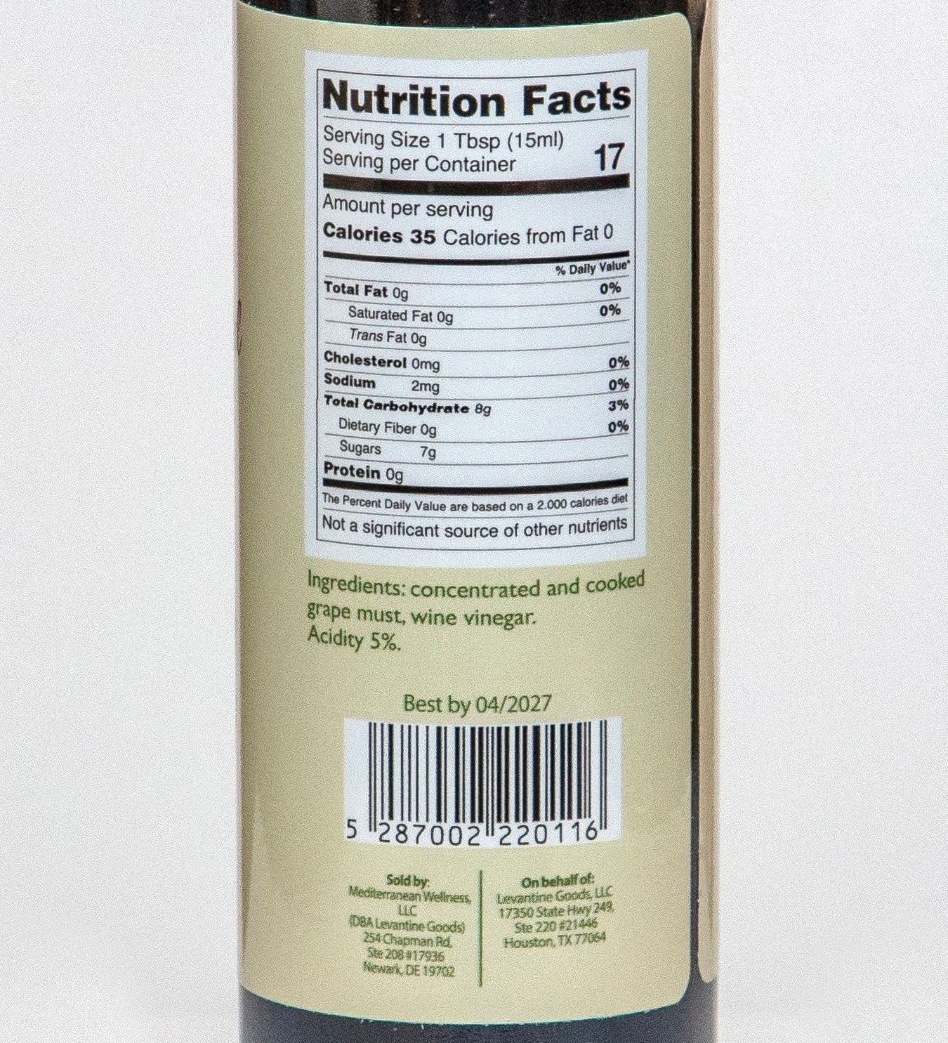 Barrel Aged balsamic Vinegar