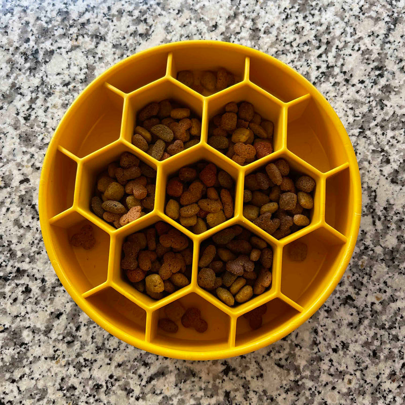 Honeycomb eBowl Deep Slow Feeder Dog Bowl | USA Made