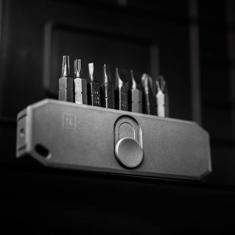 Bit Bar II | Titanium 8-Bit Driver & Holder | Push-Button Access