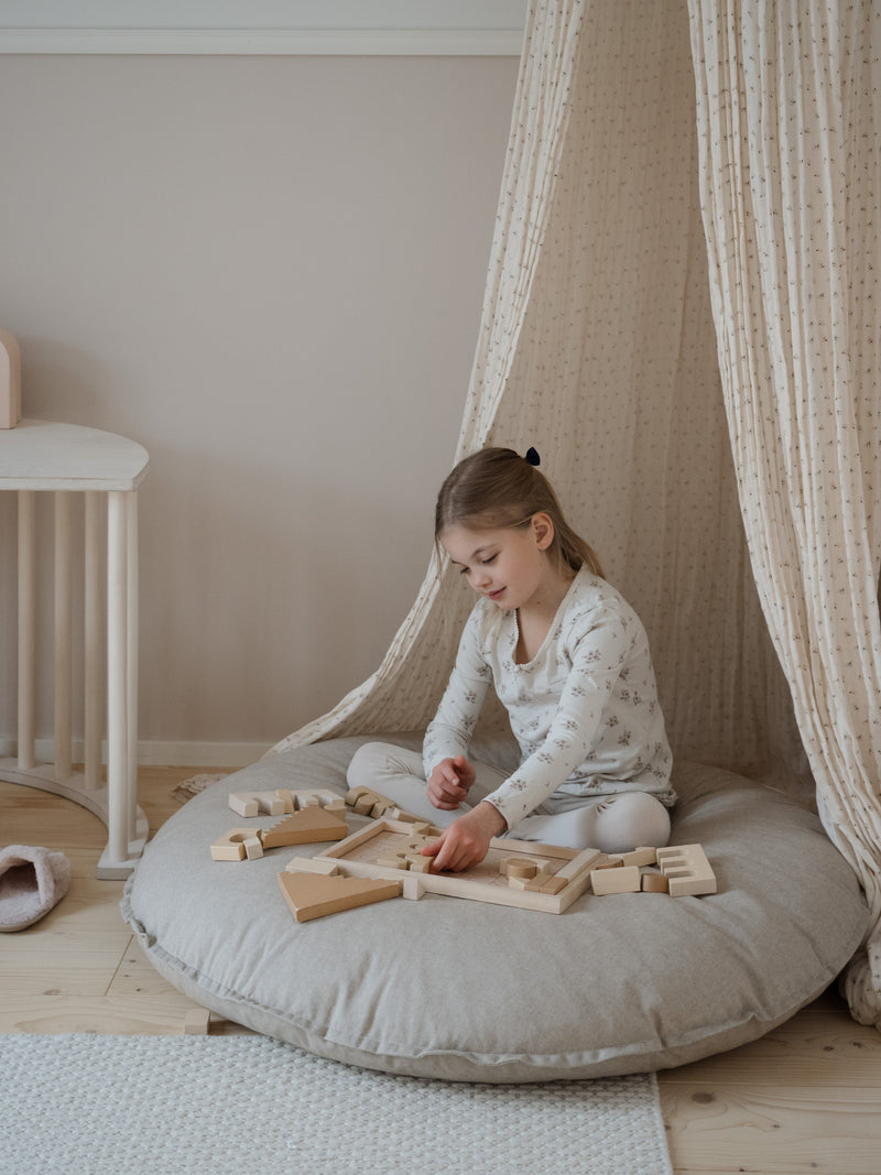 LEMPI Floor Cushion | 100cm Sand Polyester | FitWood