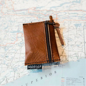 Bison Leather Gear Stash | 5.5" x 3.5" | YKK Zipper