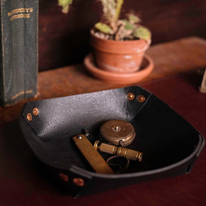 Leather Valet Tray | 8.5" x 8.5" | Made in USA