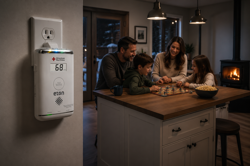American Red Cross Blackout Buddy Carbon Monoxide Detector | Plug-In or Battery Backup | UL2034 Certified